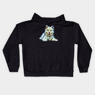 Gaming Dotted Dog Design Kids Hoodie